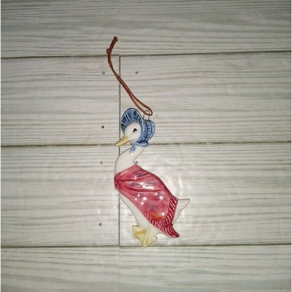 Vintage Mother Goose Holiday Christmas Ornament FW Co 1982 Blue Hat Pink Robe - Picture 6 of 8